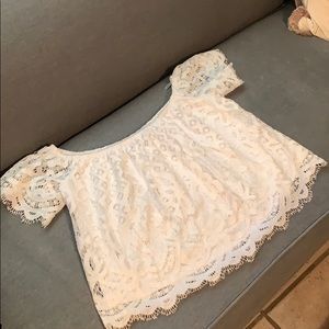 Express lace crop top
